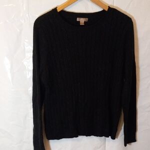 White Stag Black Knit Sweater